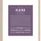 Alaina | Name Art Print