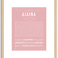 Alaina | Name Art Print