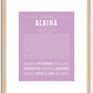 Alaina | Name Art Print