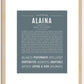 Alaina | Name Art Print