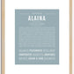 Alaina | Name Art Print