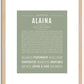 Alaina | Name Art Print