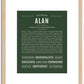 Alan | Name Art Print