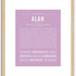 Alan | Name Art Print