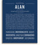 Alan Personalized Name Meaning Art Prints – Name Stories