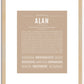 Alan | Name Art Print