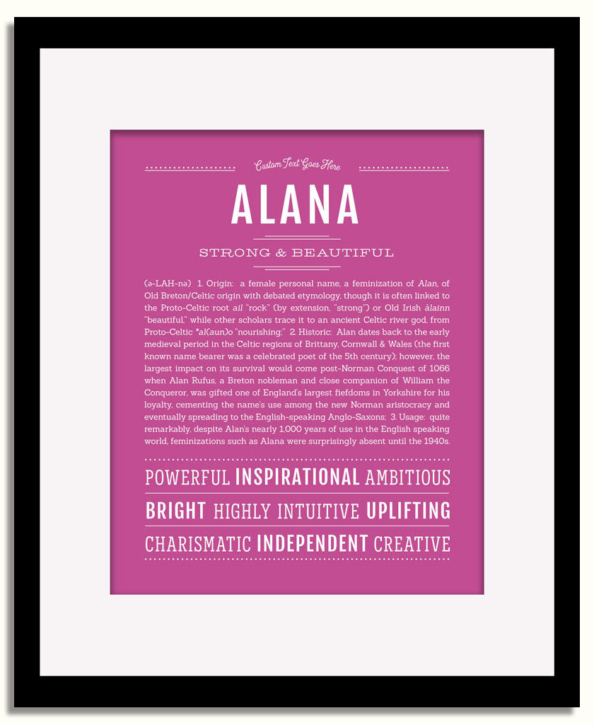 Frame Options | Dark Pink | Black Frame, Matted