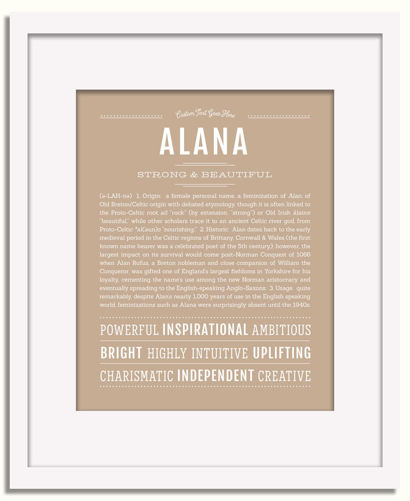 Frame Options | Tan | White Frame, Matted