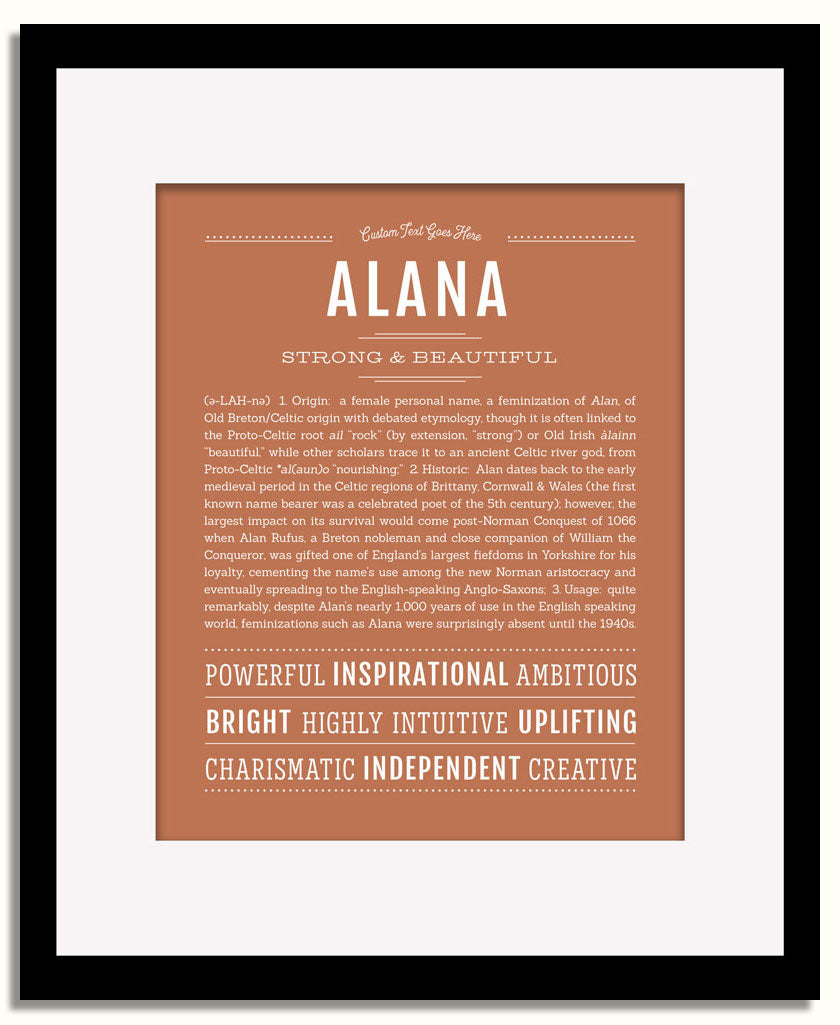 Frame Options | Terra Cotta | Black Frame, Matted