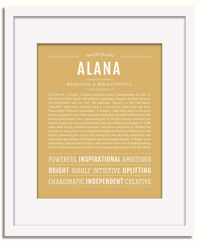 Frame Options | Matte Gold | White Frame, Matted