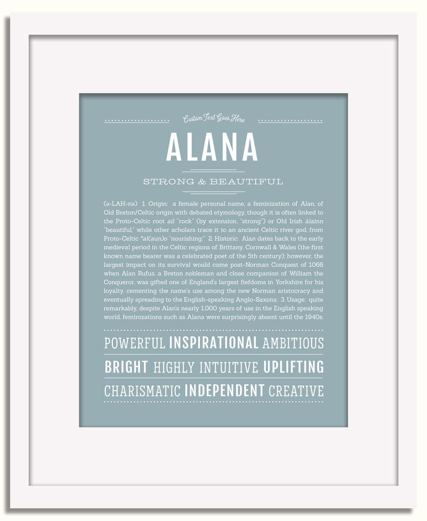 Frame Options | Powder Blue | White Frame, Matted