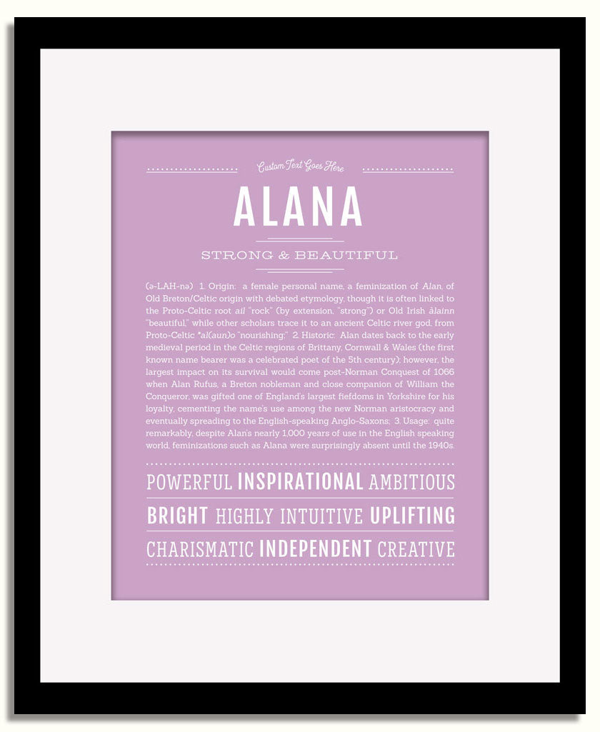 Frame Options | Lilac | Black Frame, Matted