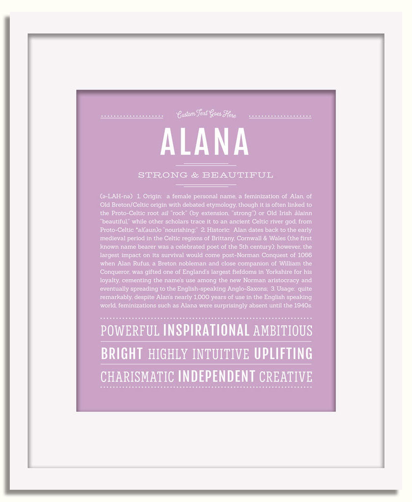 Frame Options | Lilac | White Frame, Matted