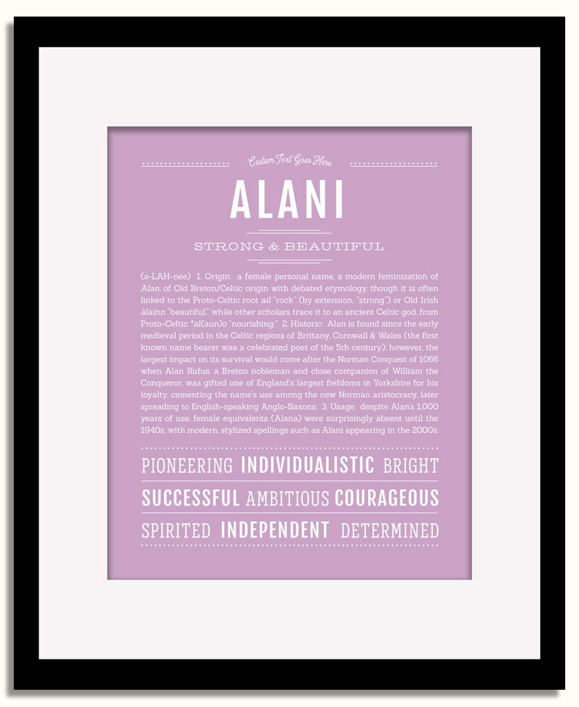 Frame Options | Lilac | Black Frame, Matted