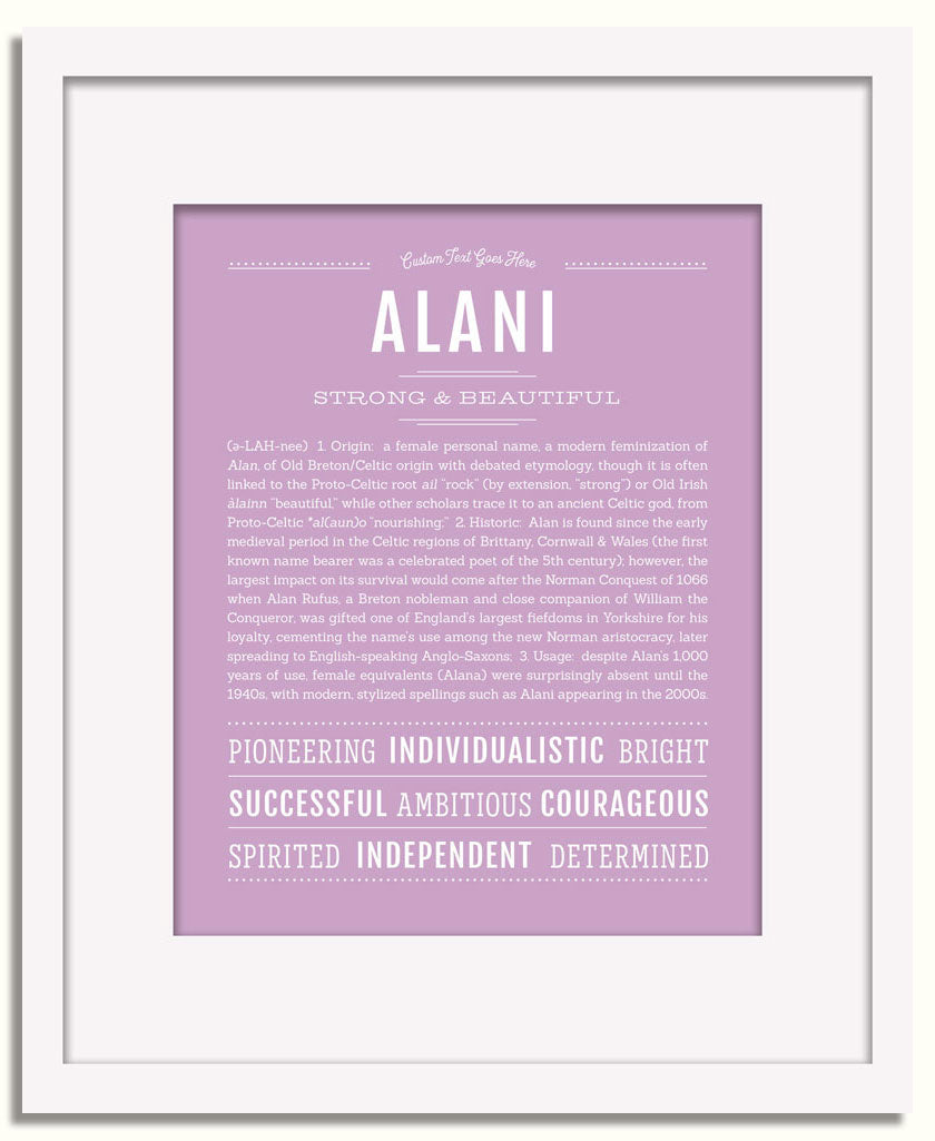 Frame Options | Lilac | White Frame, Matted