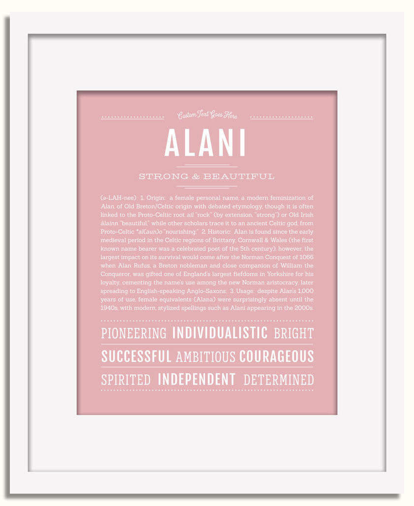 Frame Options | Dusty Rose | White Frame, Matted