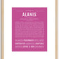 Alanis | Name Art Print