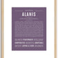 Alanis | Name Art Print