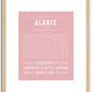 Alanis | Name Art Print