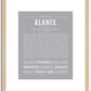 Alanis | Name Art Print