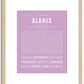 Alanis | Name Art Print