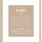 Alanis | Name Art Print