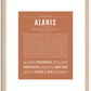 Alanis | Name Art Print