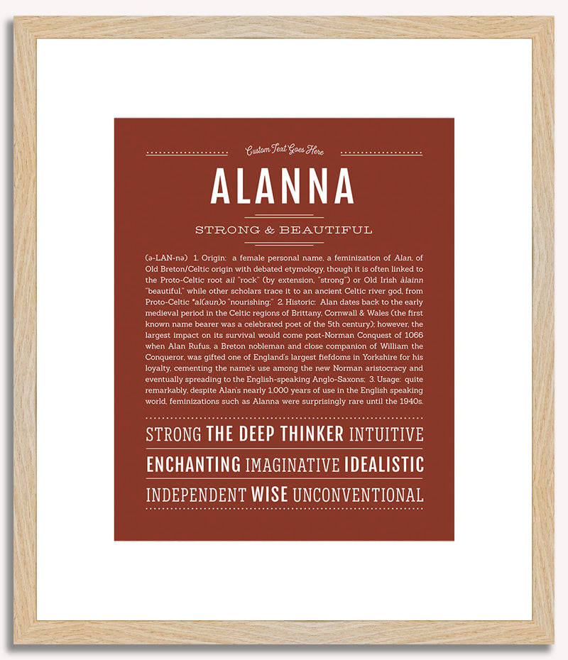 Alanna | Name Art Print