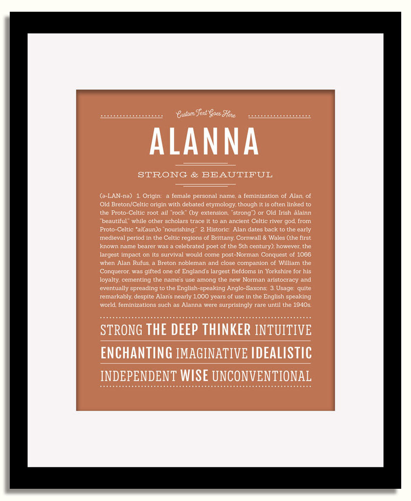 Frame Options | Terra Cotta | Black Frame, Matted