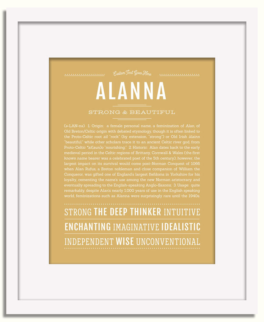 Frame Options | Matte Gold | White Frame, Matted