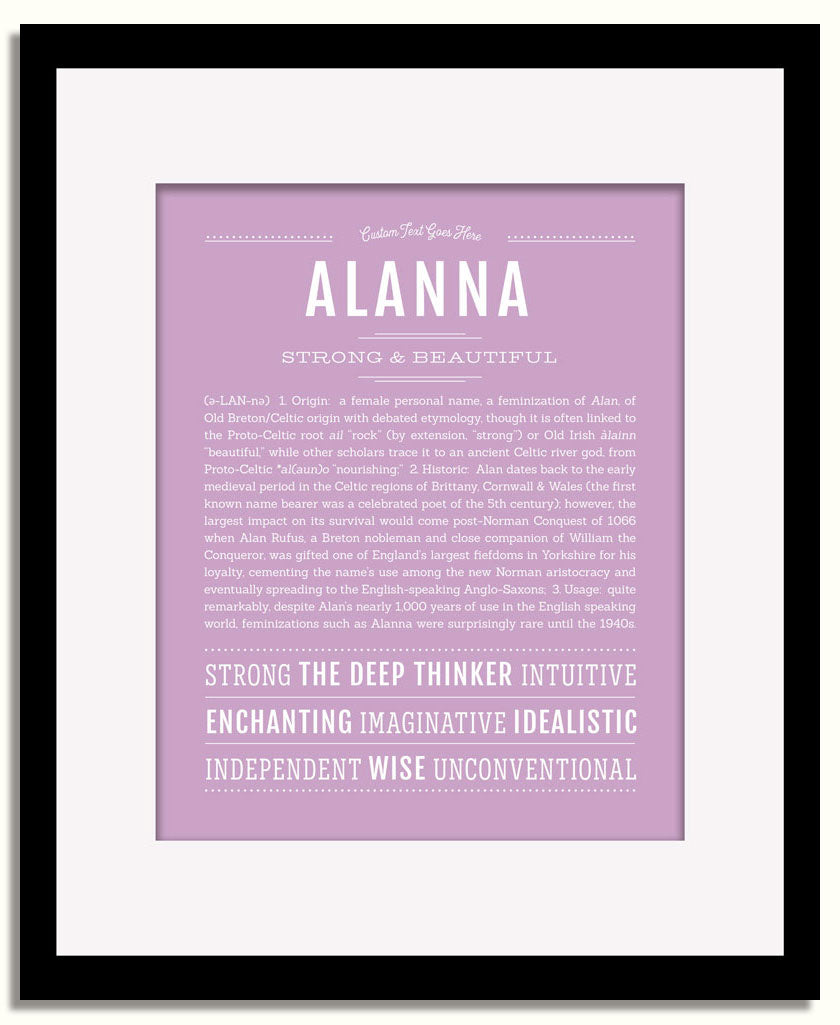 Frame Options | Lilac | Black Frame, Matted