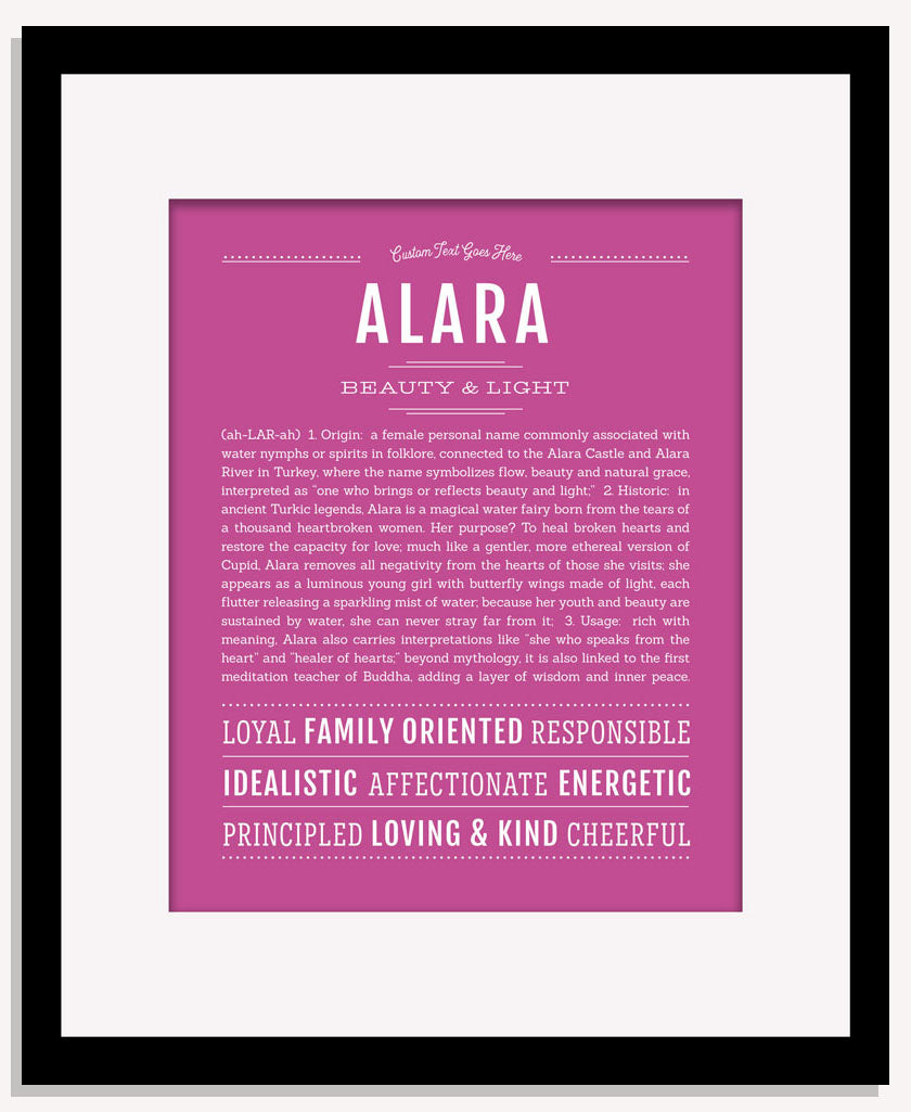 Frame Options | Dark Pink | Maple Frame, Matted