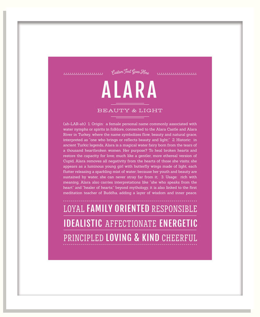 Frame Options | Dark Pink | Black Frame, Matted