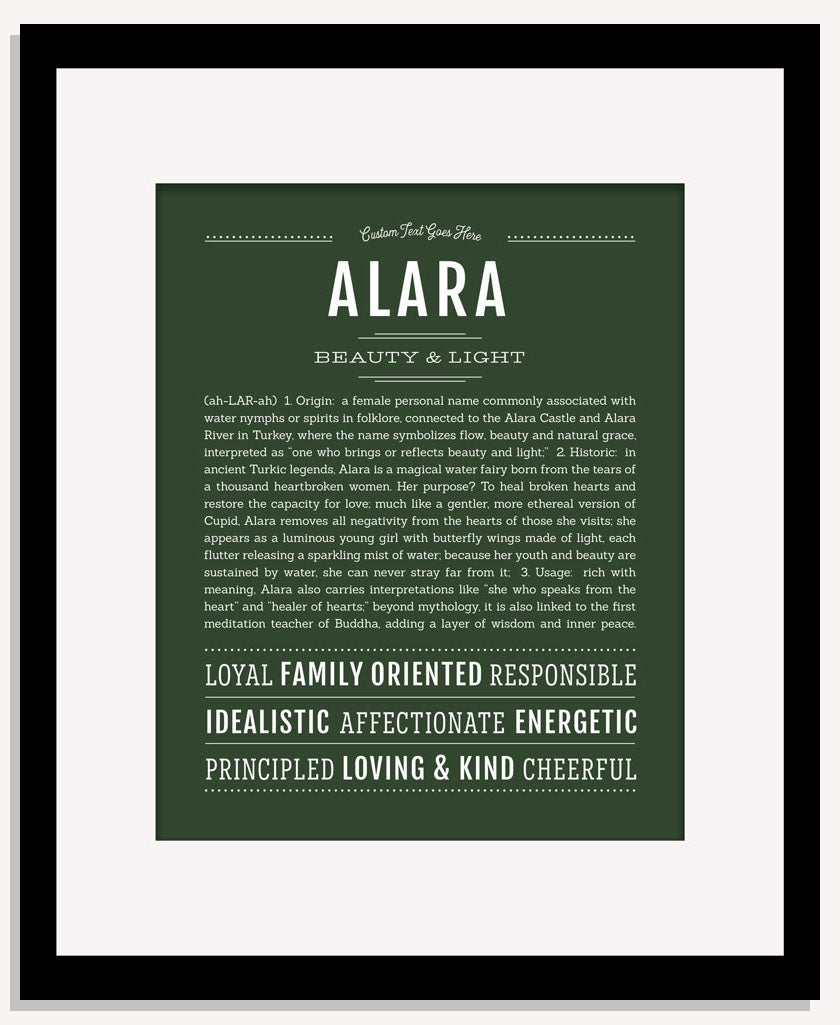 Frame Options | Deep Forest | Maple Frame, Matted