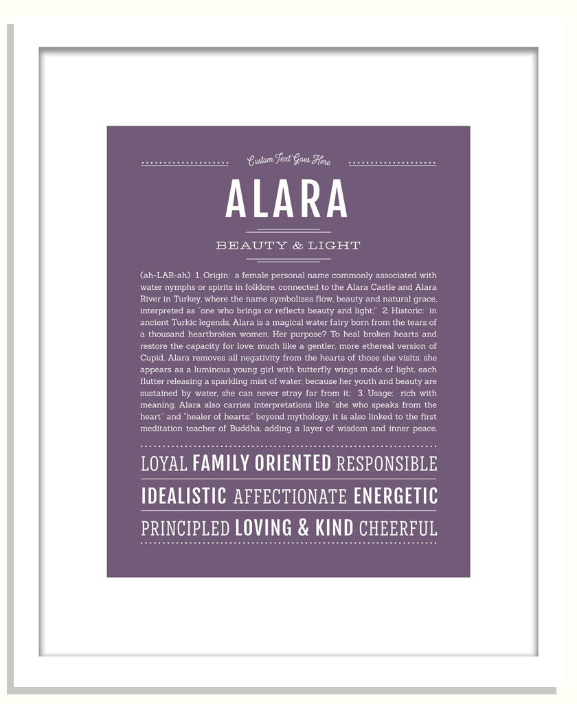 Frame Options | Deep Purple | Black Frame, Matted