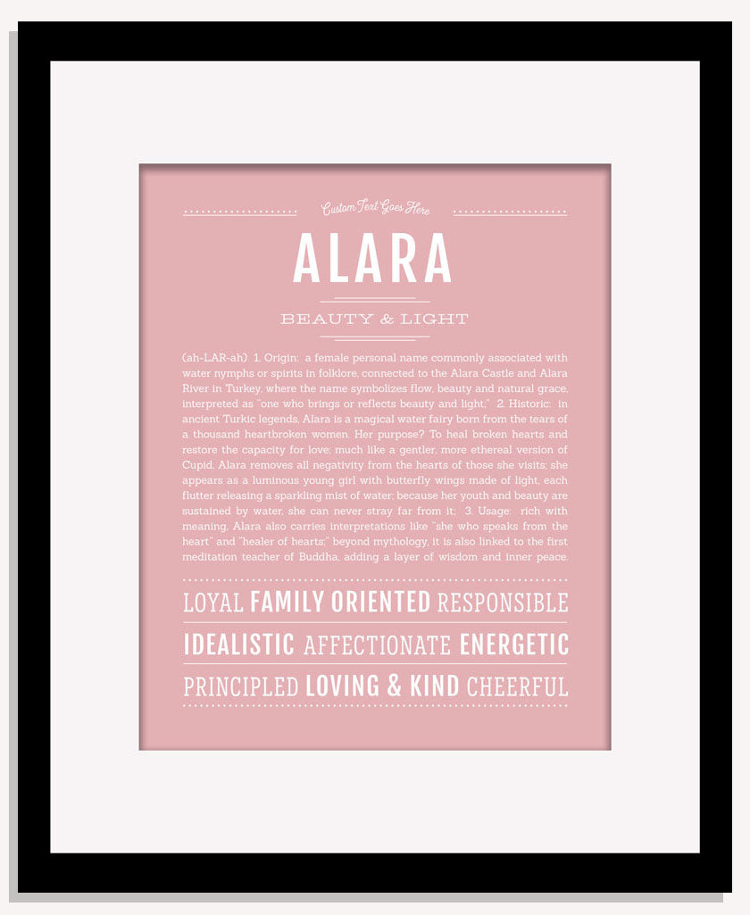 Frame Options | Dusty Rose | Maple Frame, Matted