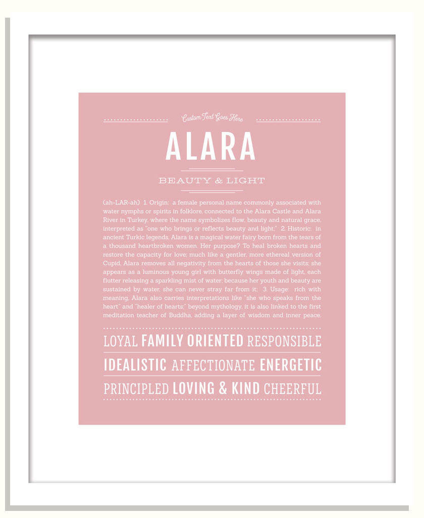 Frame Options | Dusty Rose | Black Frame, Matted