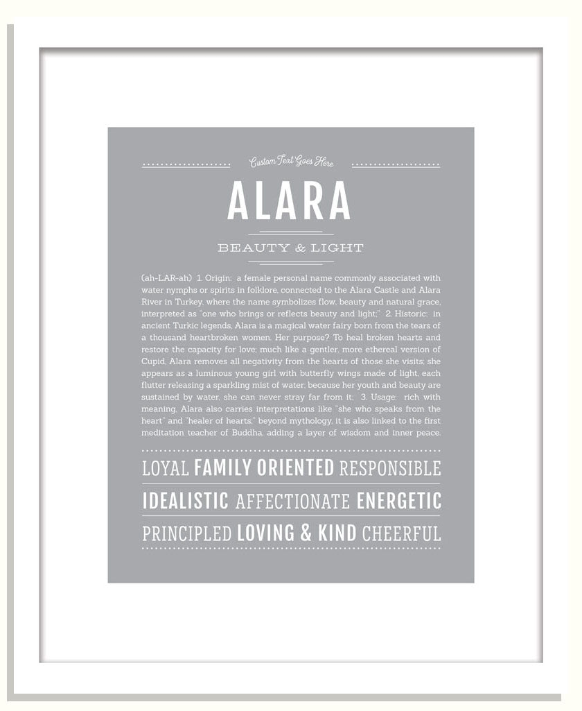 Frame Options | Light Gray | Black Frame, Matted