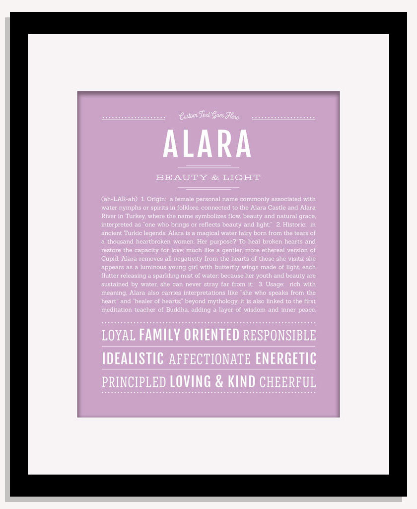 Frame Options | Lilac | Maple Frame, Matted