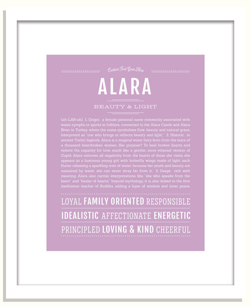 Frame Options | Lilac | Black Frame, Matted