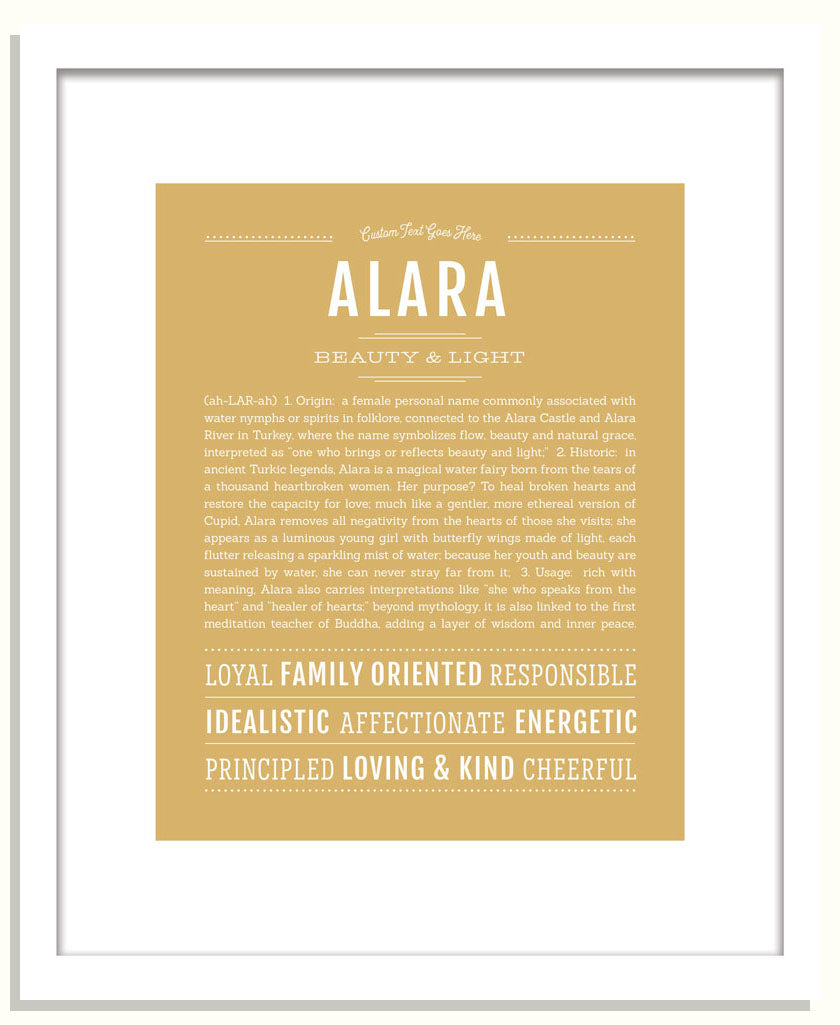 Frame Options | Matte Gold | Black Frame, Matted