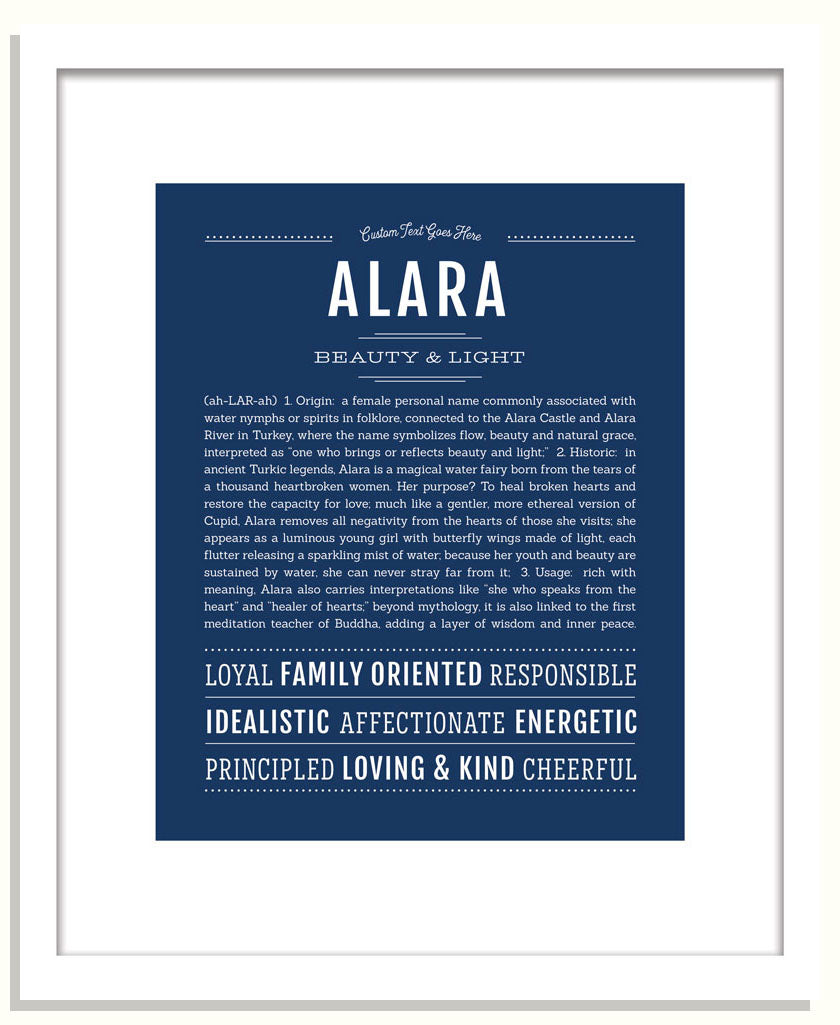 Frame Options | Midnight Blue | Black Frame, Matted