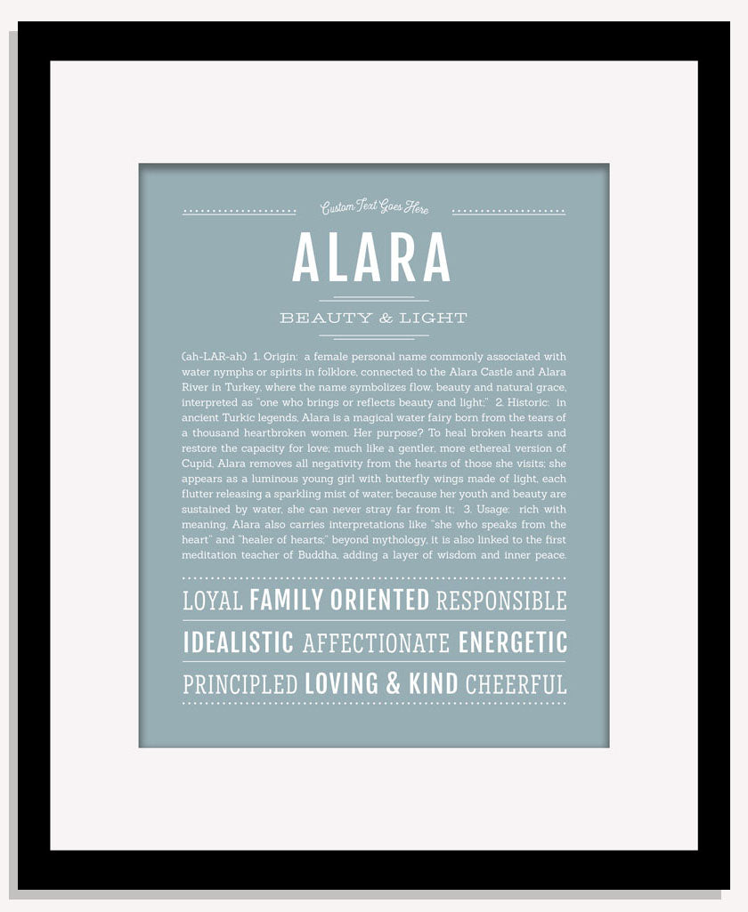Frame Options | Powder Blue | Maple Frame, Matted