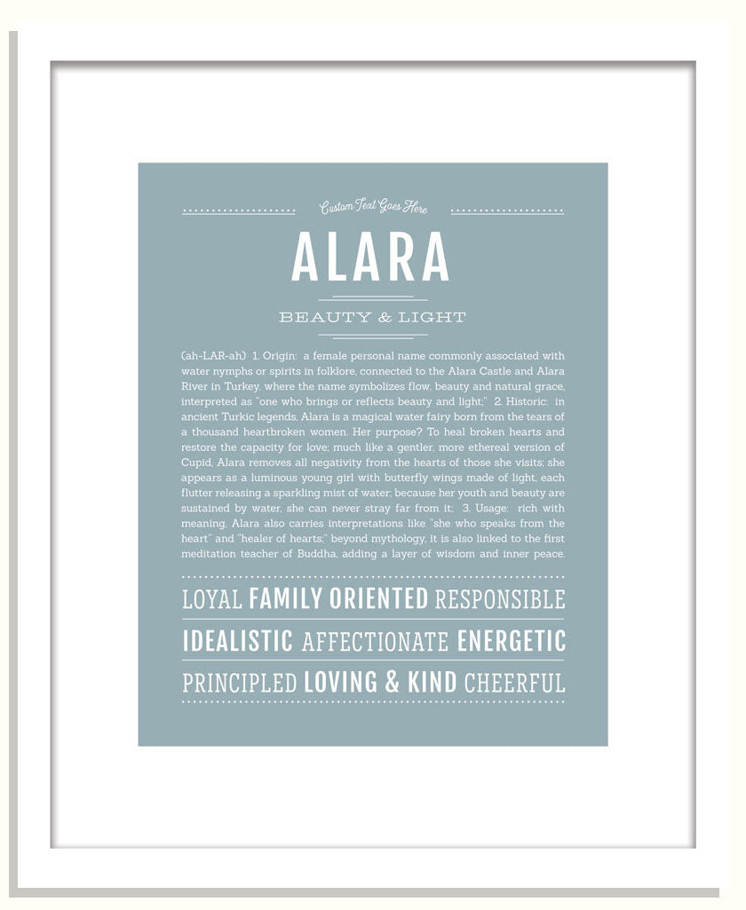 Frame Options | Powder Blue | Black Frame, Matted