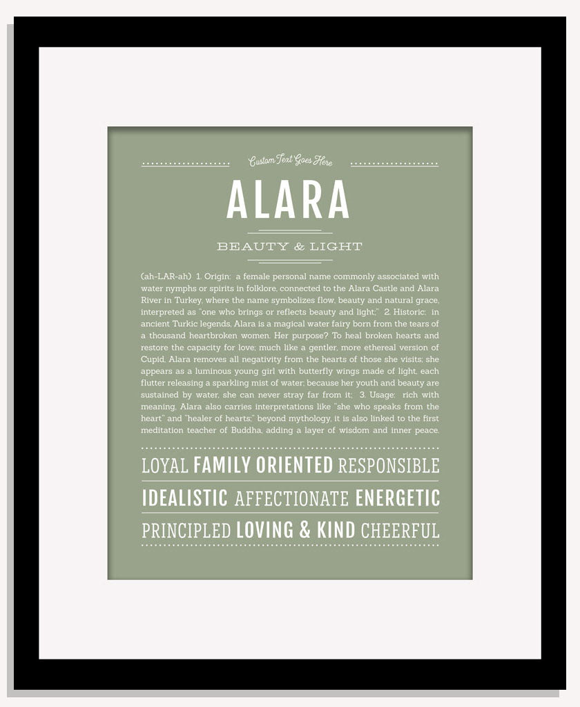 Frame Options | Sage | Maple Frame, Matted