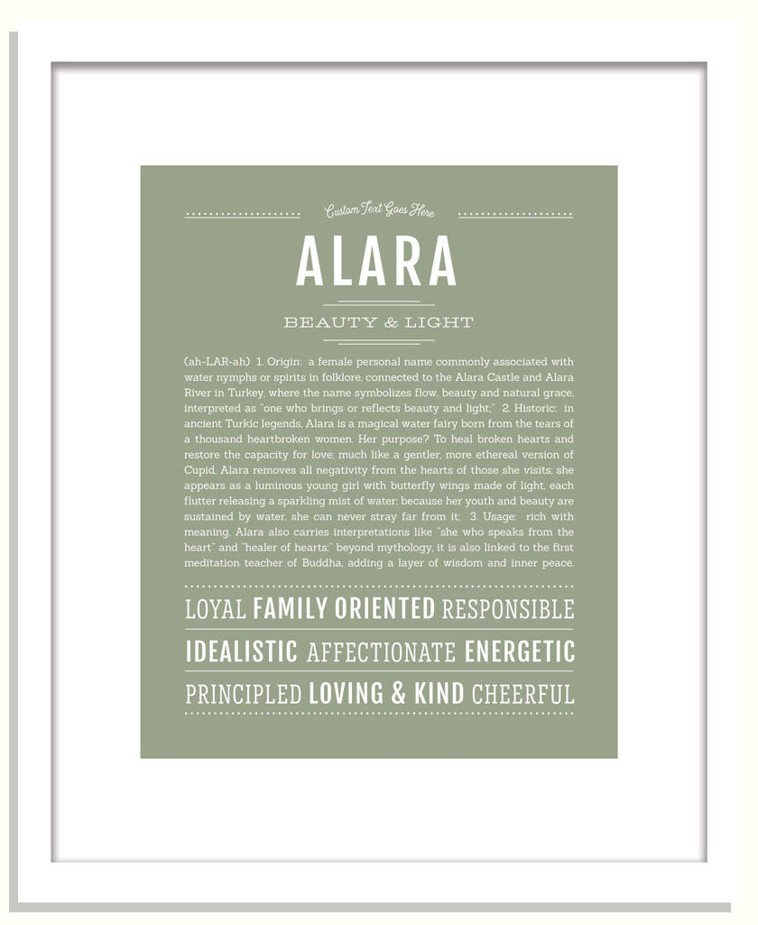 Frame Options | Sage | Black Frame, Matted
