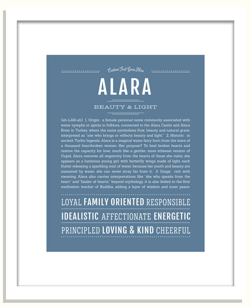 Frame Options | Steele Blue | Black Frame, Matted