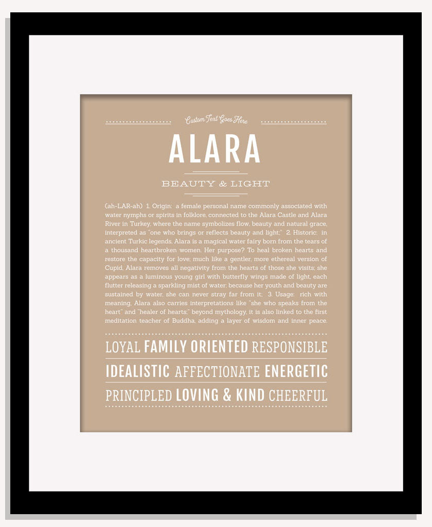 Frame Options | Tan | Maple Frame, Matted