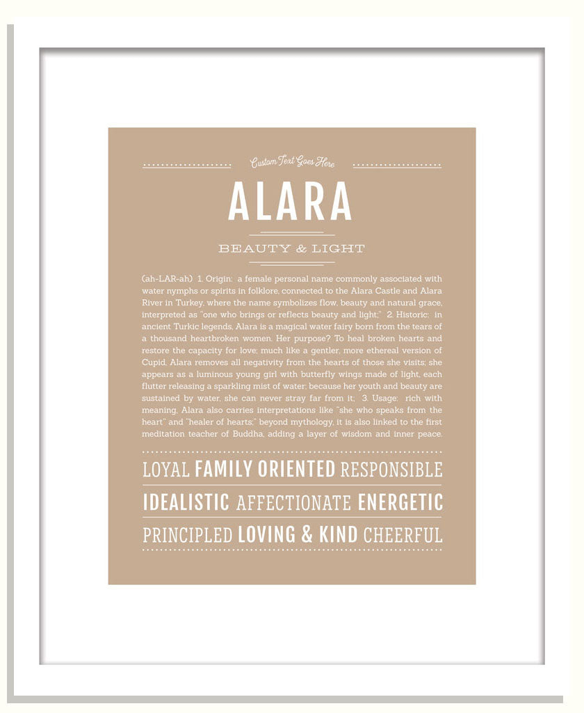 Frame Options | Tan | Black Frame, Matted