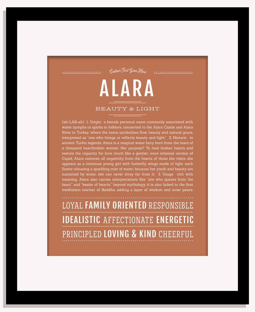 Frame Options | Terra Cotta | Maple Frame, Matted